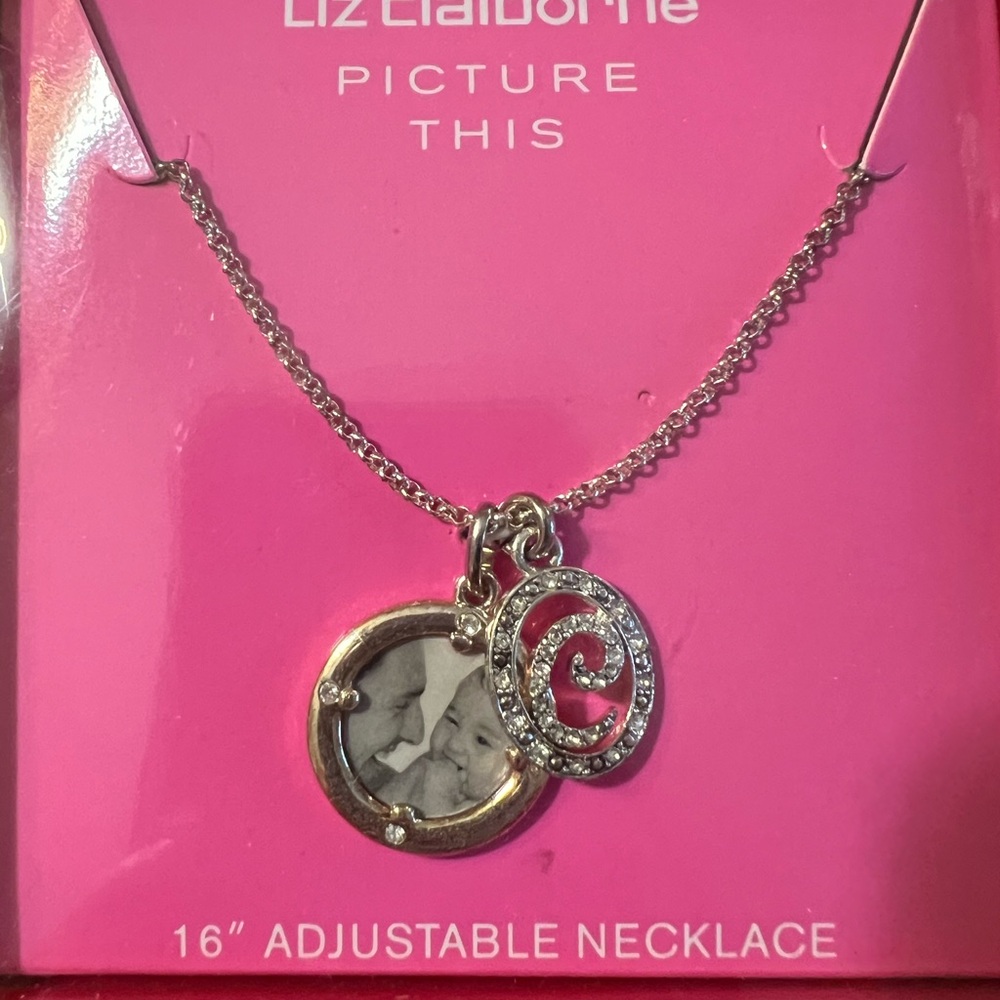 Liz Claiborne Silver “C” Pendant Necklace